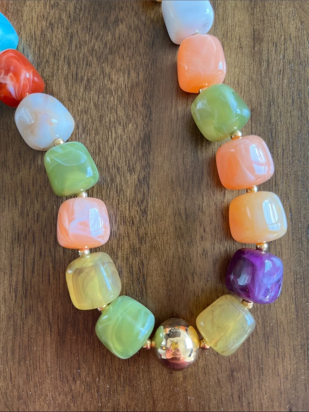Colorful Chunky Beaded Necklace